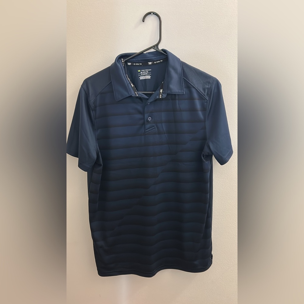 Tek Gear Men's Dark Blue Striped Polo Shirt